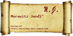 Moravitz Jenő névjegykártya
